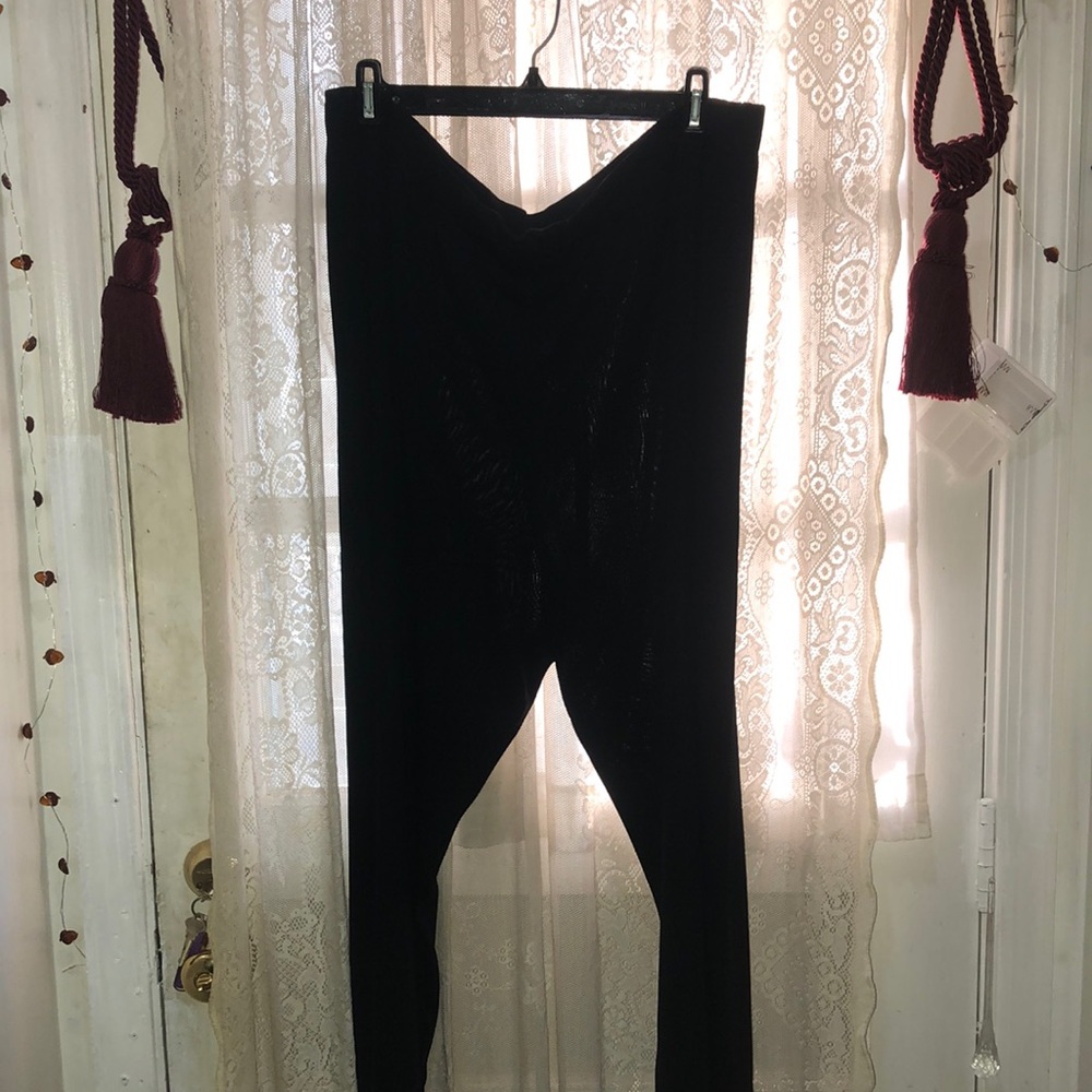 MISOOK-SOLID BLACK PANTS-STANDARD ACRYLIC